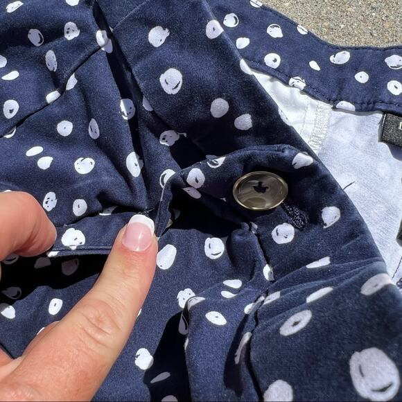 Lane Bryant navy blue polka dot sailor shorts side button Size 16 - Picture 5 of 6